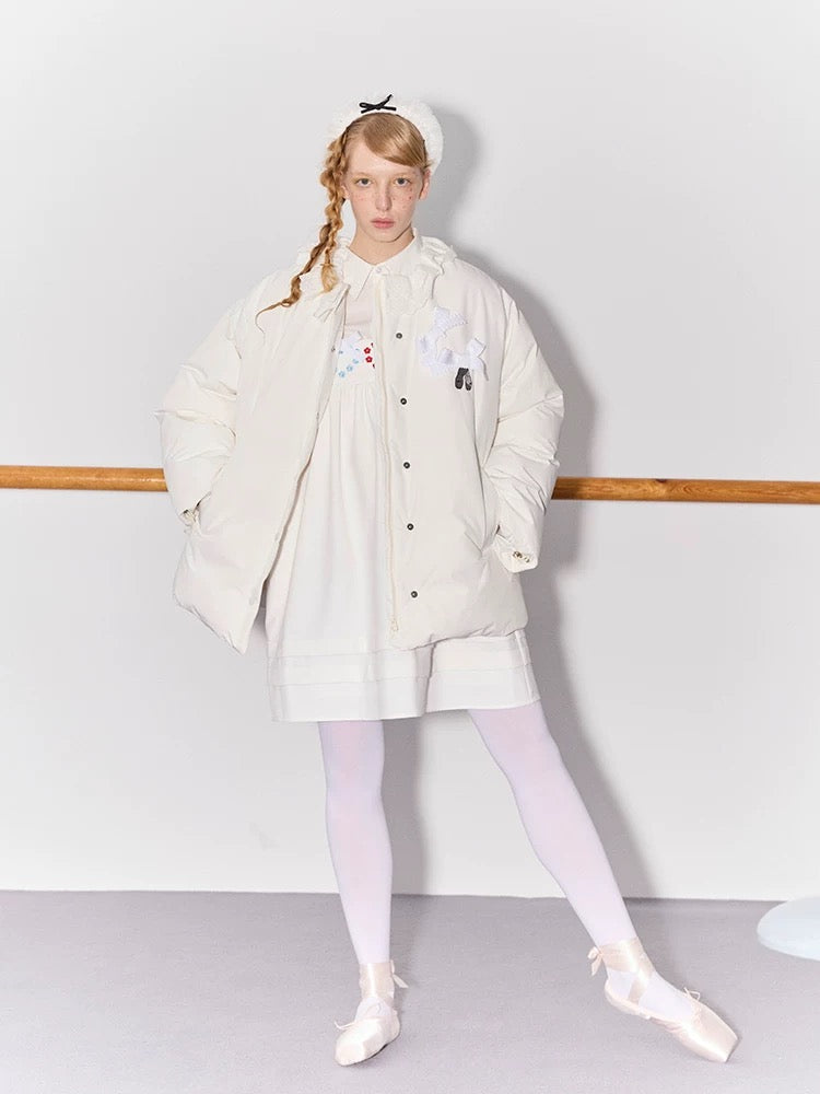 PER PEARL. Original Design Heart Embroidered Spaghetti Strap Dress