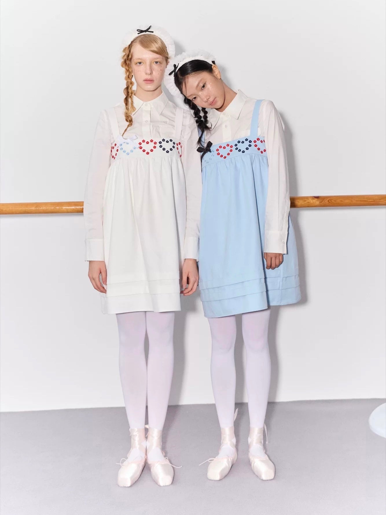 PER PEARL. Original Design Heart Embroidered Spaghetti Strap Dress