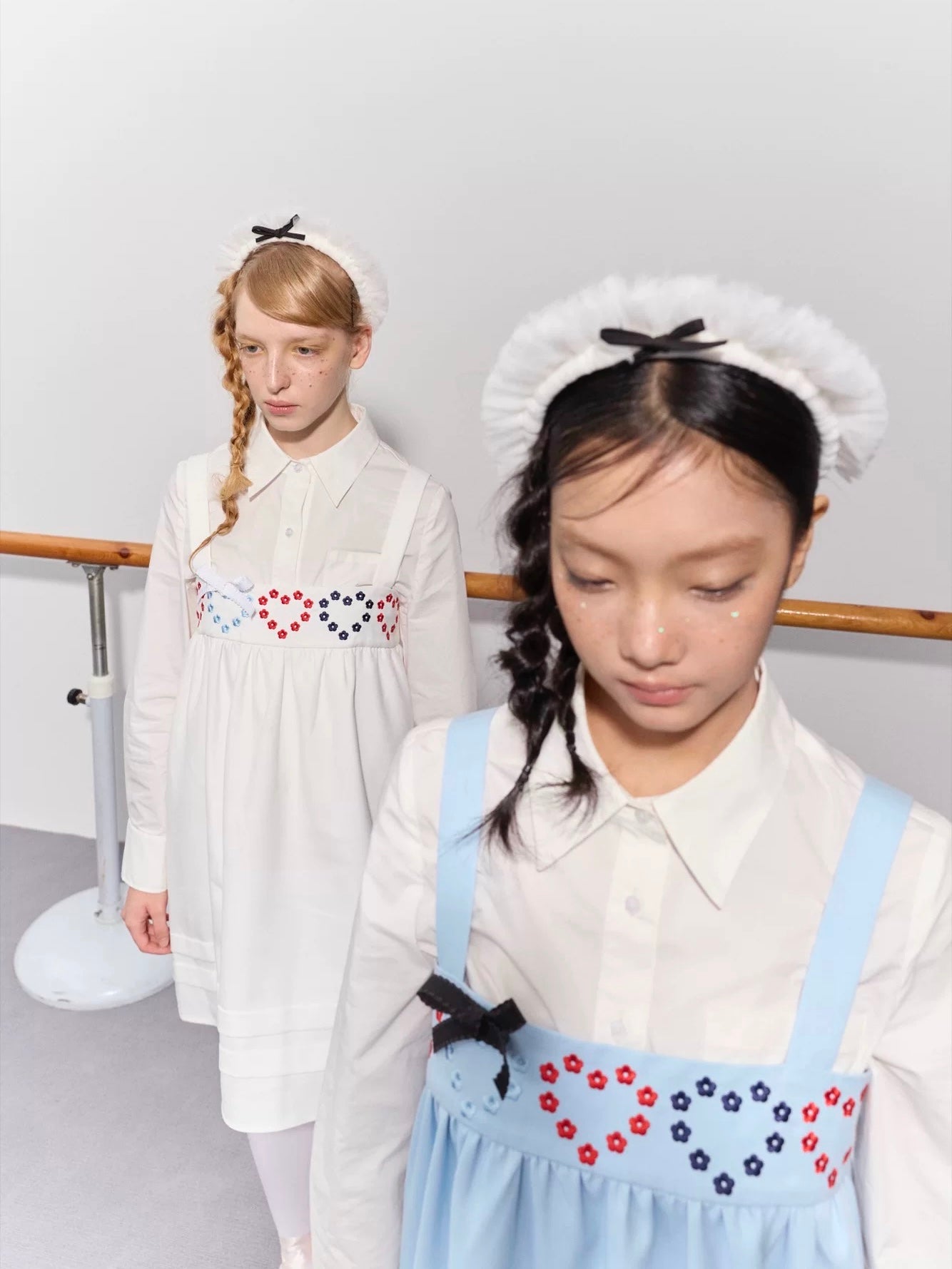 PER PEARL. Original Design Heart Embroidered Spaghetti Strap Dress