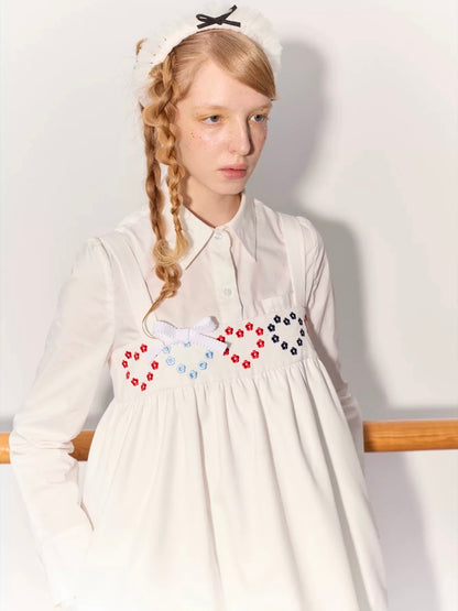 PER PEARL. Original Design Heart Embroidered Spaghetti Strap Dress