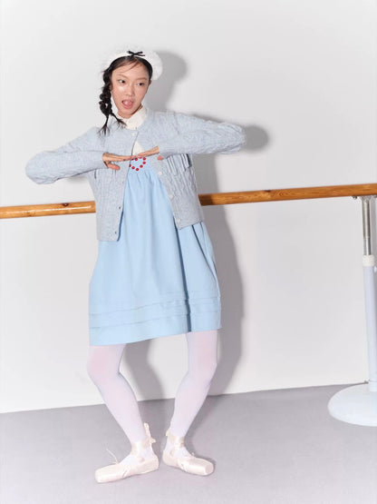 PER PEARL. Original Design Heart Embroidered Spaghetti Strap Dress