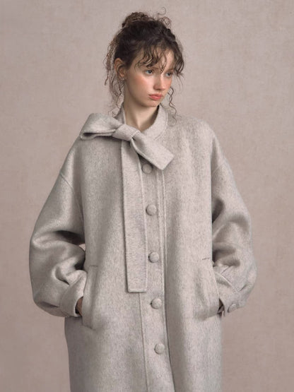 LOLOL. Original Design Double-Faced Wool Long Overcoat