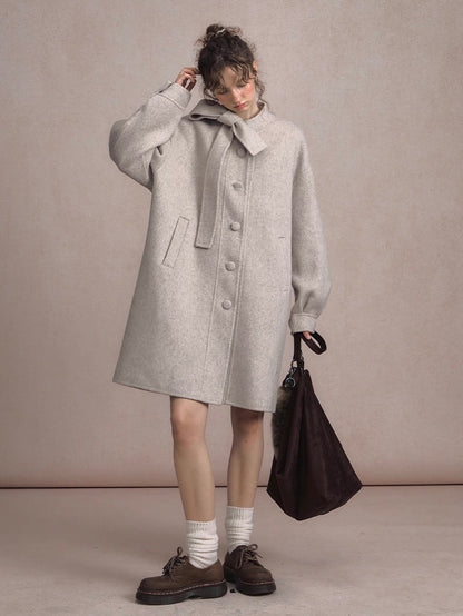 LOLOL. Original Design Double-Faced Wool Long Overcoat