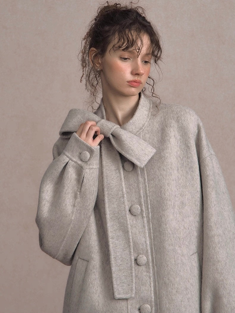 LOLOL. Original Design Double-Faced Wool Long Overcoat