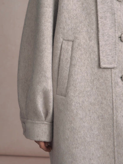 LOLOL. Original Design Double-Faced Wool Long Overcoat