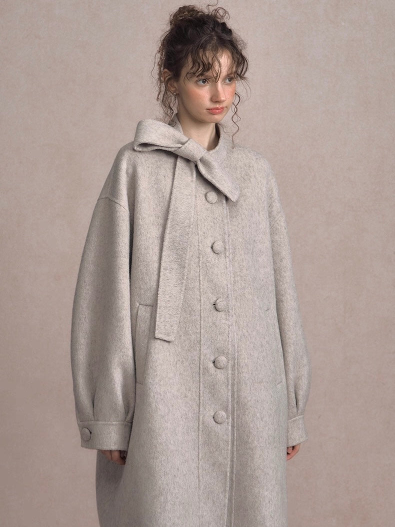 LOLOL. Original Design Double-Faced Wool Long Overcoat