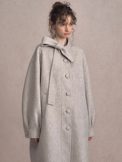 LOLOL. Original Design Double-Faced Wool Long Overcoat