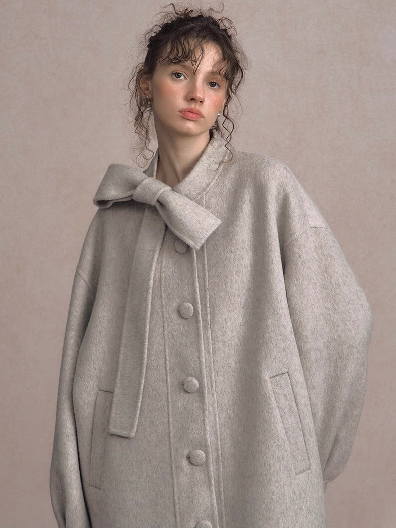 LOLOL. Original Design Double-Faced Wool Long Overcoat