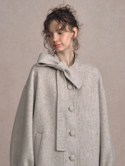LOLOL. Original Design Double-Faced Wool Long Overcoat