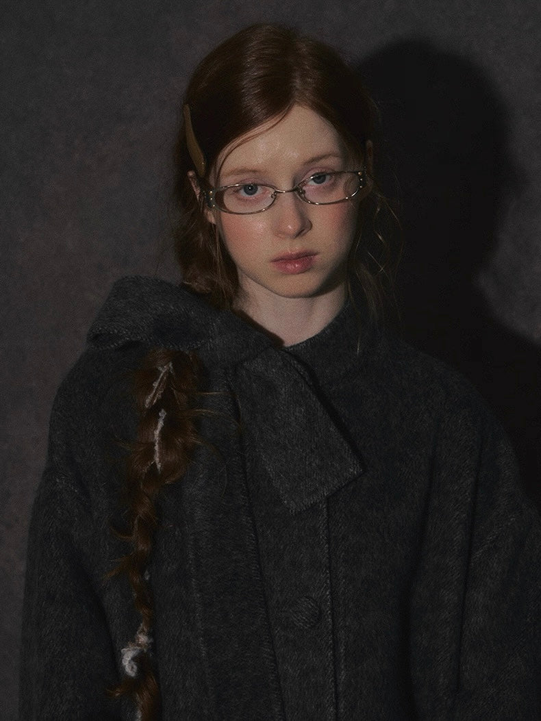 LOLOL. Original Design Double-Faced Wool Long Overcoat