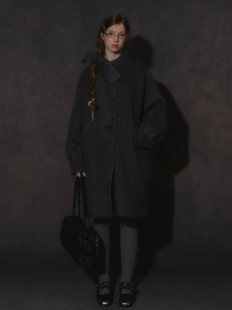 LOLOL. Original Design Double-Faced Wool Long Overcoat