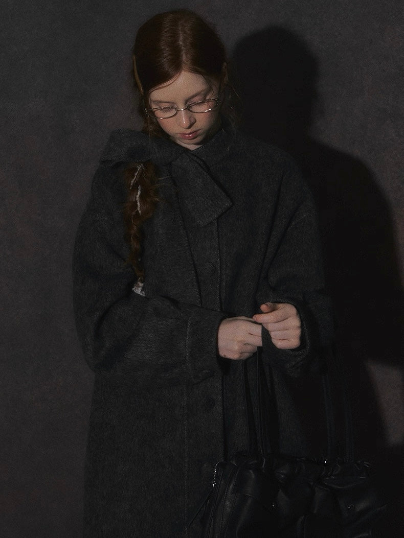 LOLOL. Original Design Double-Faced Wool Long Overcoat