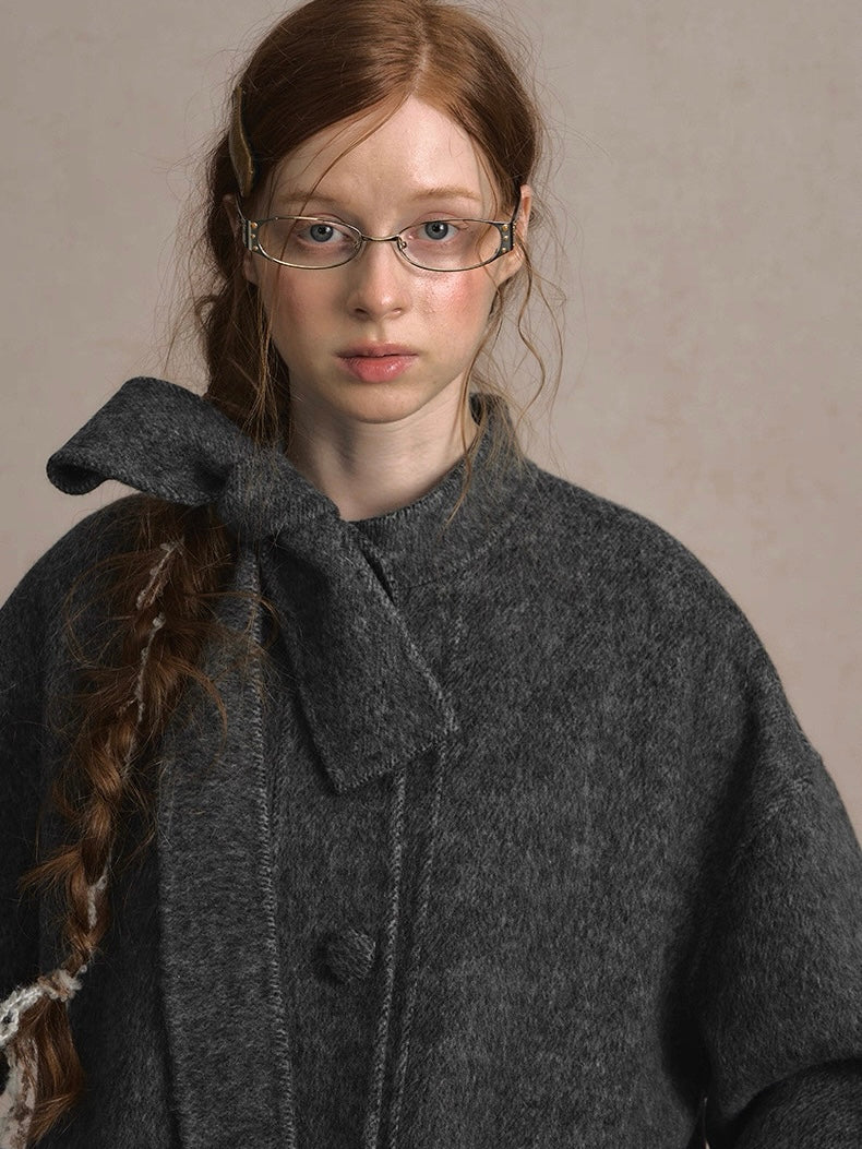 LOLOL. Original Design Double-Faced Wool Long Overcoat