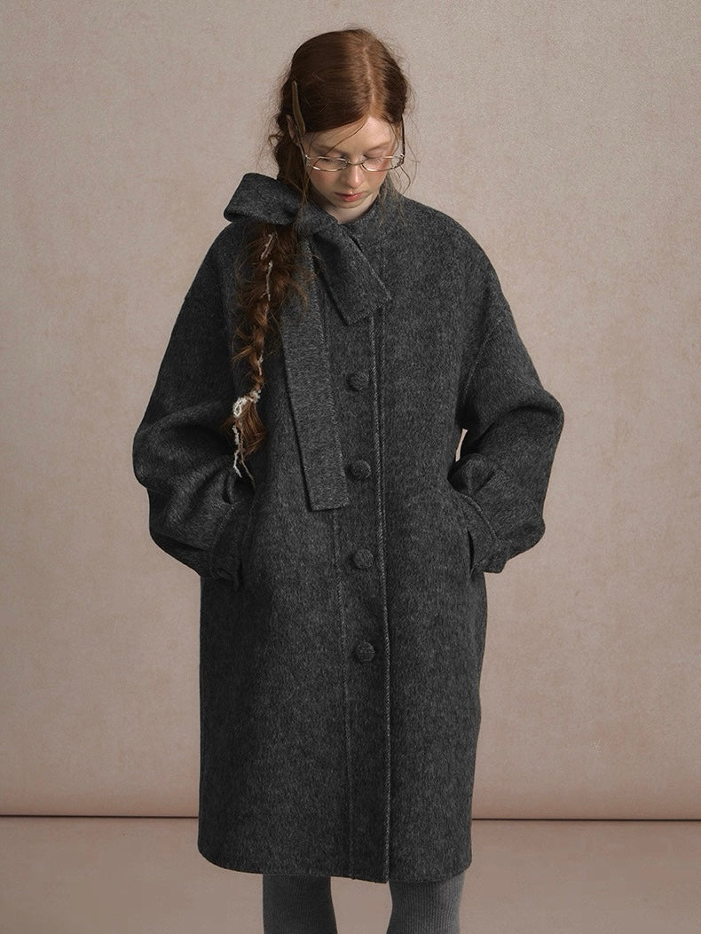 LOLOL. Original Design Double-Faced Wool Long Overcoat
