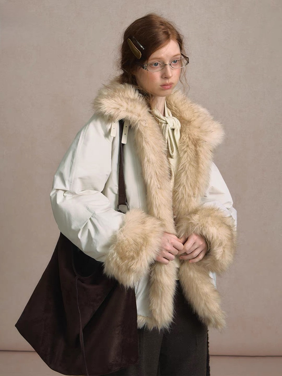 LOLOL. Original Design Fur Collar Short Down Jacket