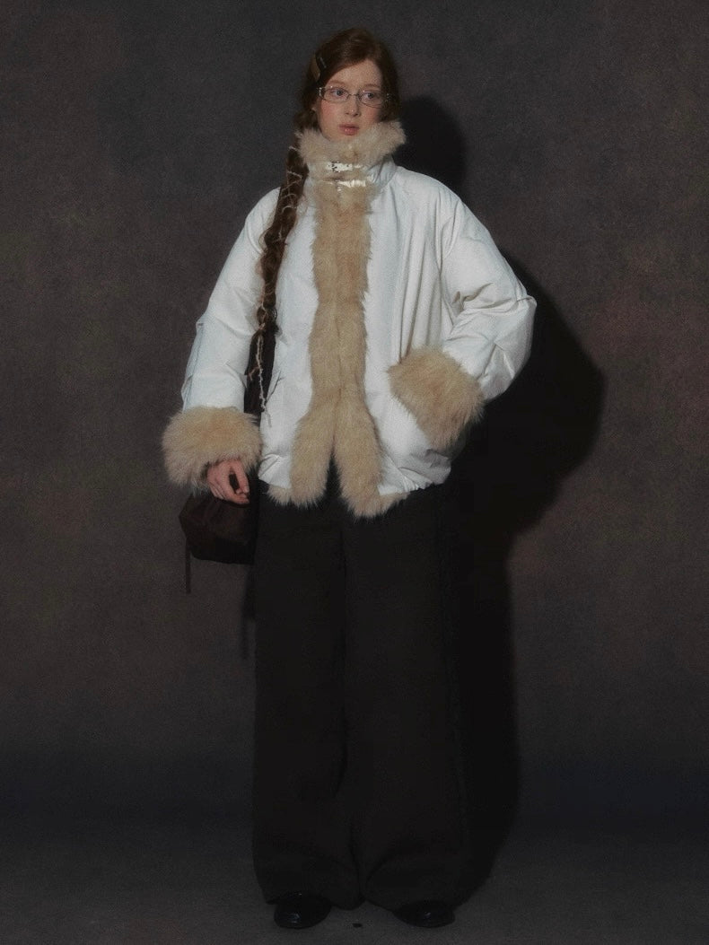 LOLOL. Original Design Fur Collar Short Down Jacket