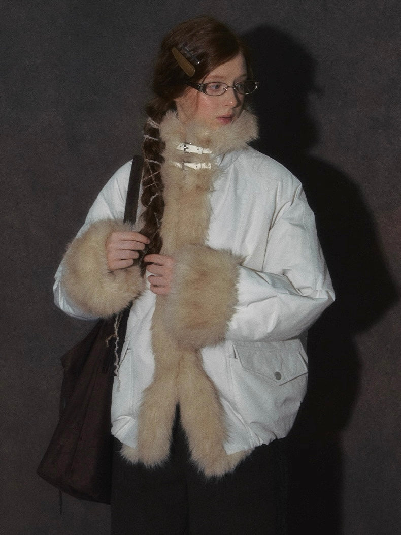 LOLOL. Original Design Fur Collar Short Down Jacket