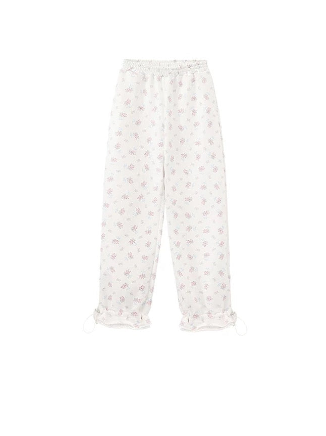 PER PEARL. Original Design Ballet Shoes Print Hoodie & Sweatpants Set