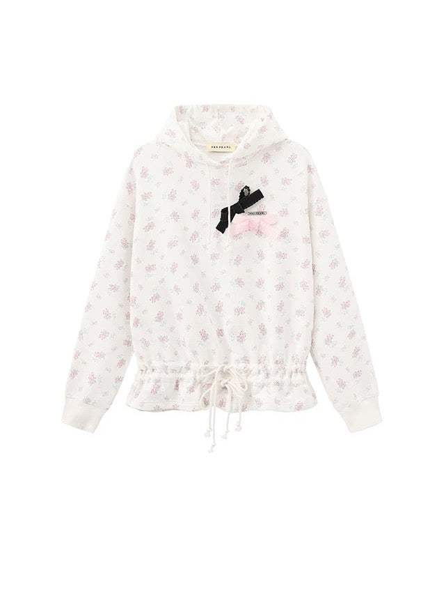 PER PEARL. Original Design Ballet Shoes Print Hoodie & Sweatpants Set