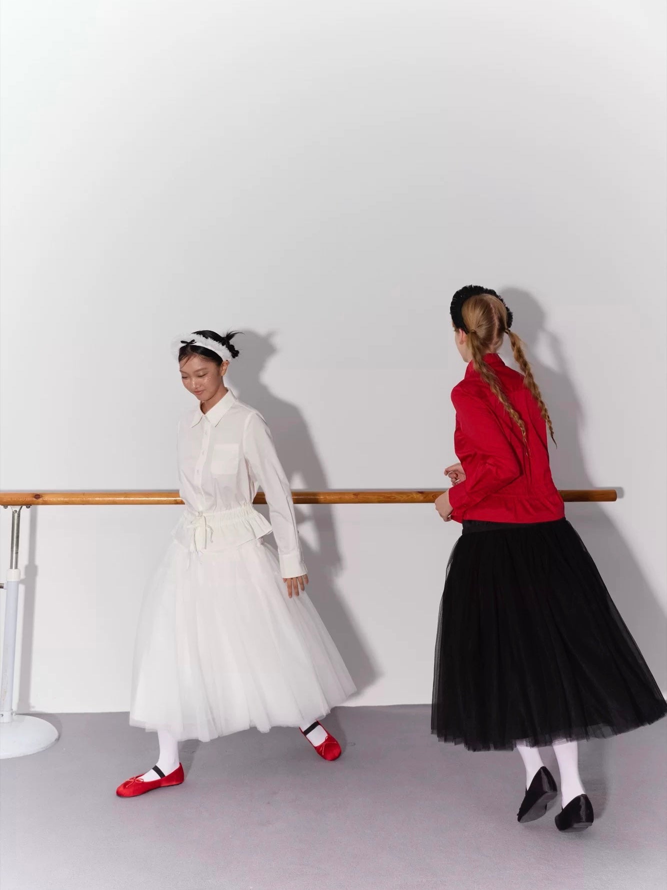 PER PEARL. Original Design Gathered Multi-Layer Tulle Midi Skirt