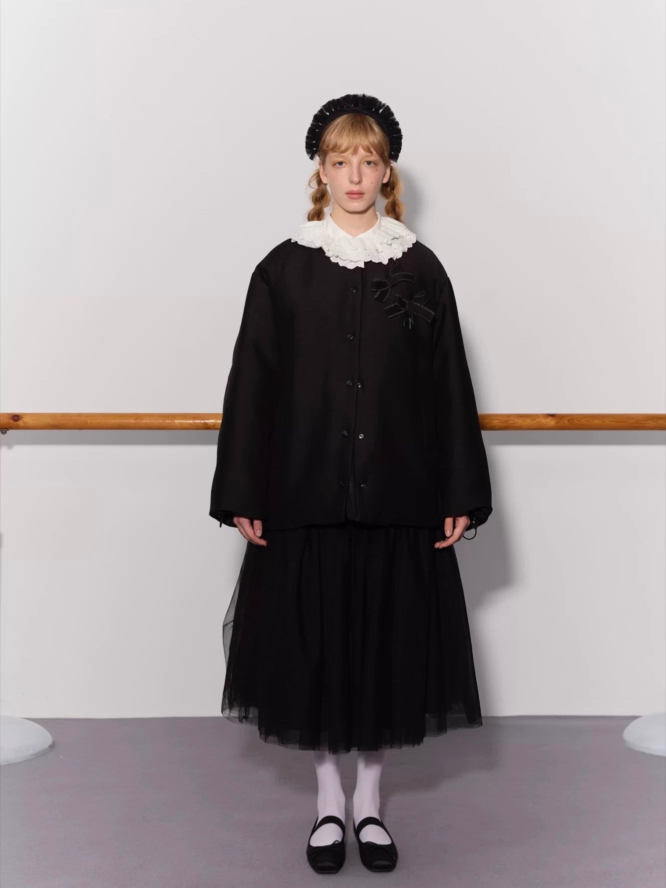 PER PEARL. Original Design Gathered Multi-Layer Tulle Midi Skirt