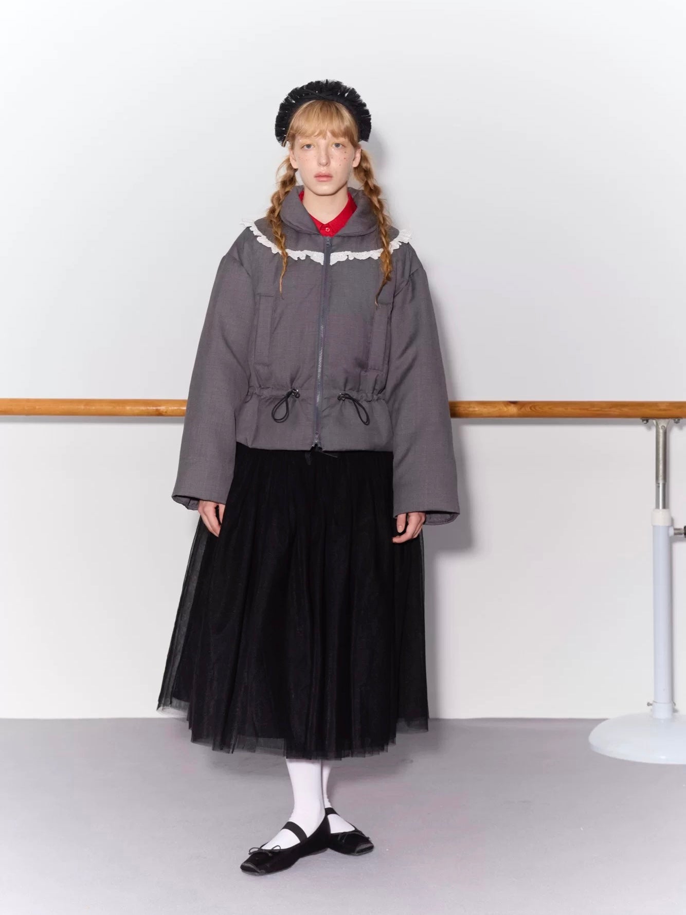 PER PEARL. Original Design Gathered Multi-Layer Tulle Midi Skirt