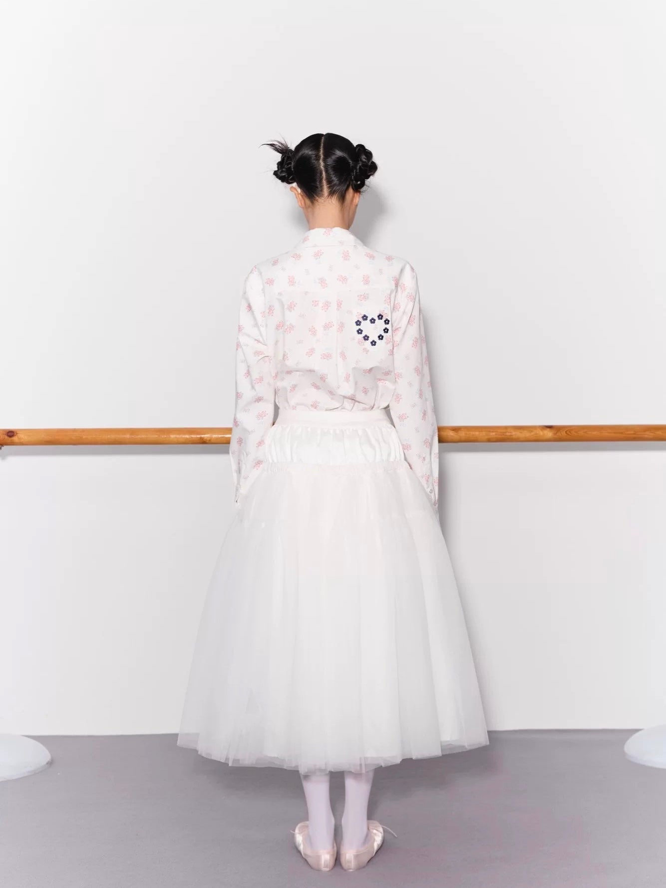 PER PEARL. Original Design Gathered Multi-Layer Tulle Midi Skirt