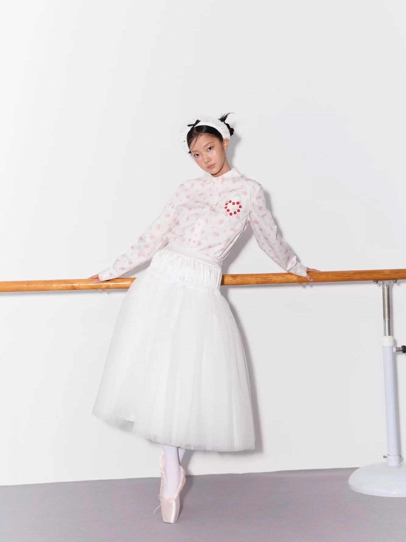 PER PEARL. Original Design Gathered Multi-Layer Tulle Midi Skirt