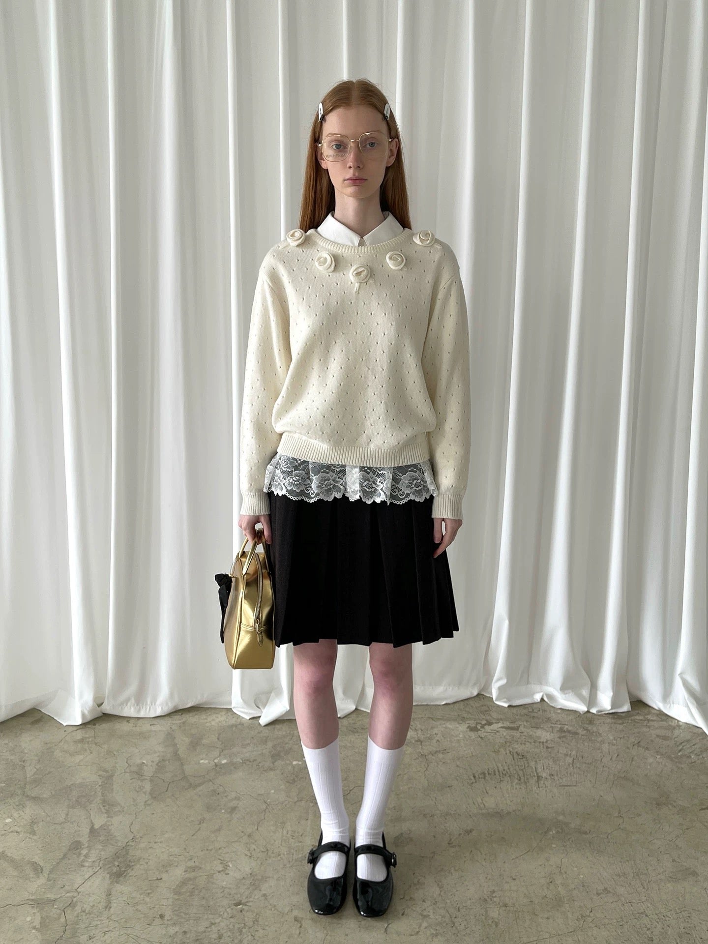 PFF GIRL. Original Design Floral Pullover Sweater