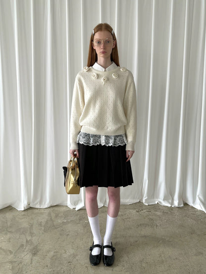 PFF GIRL. Original Design Floral Pullover Sweater