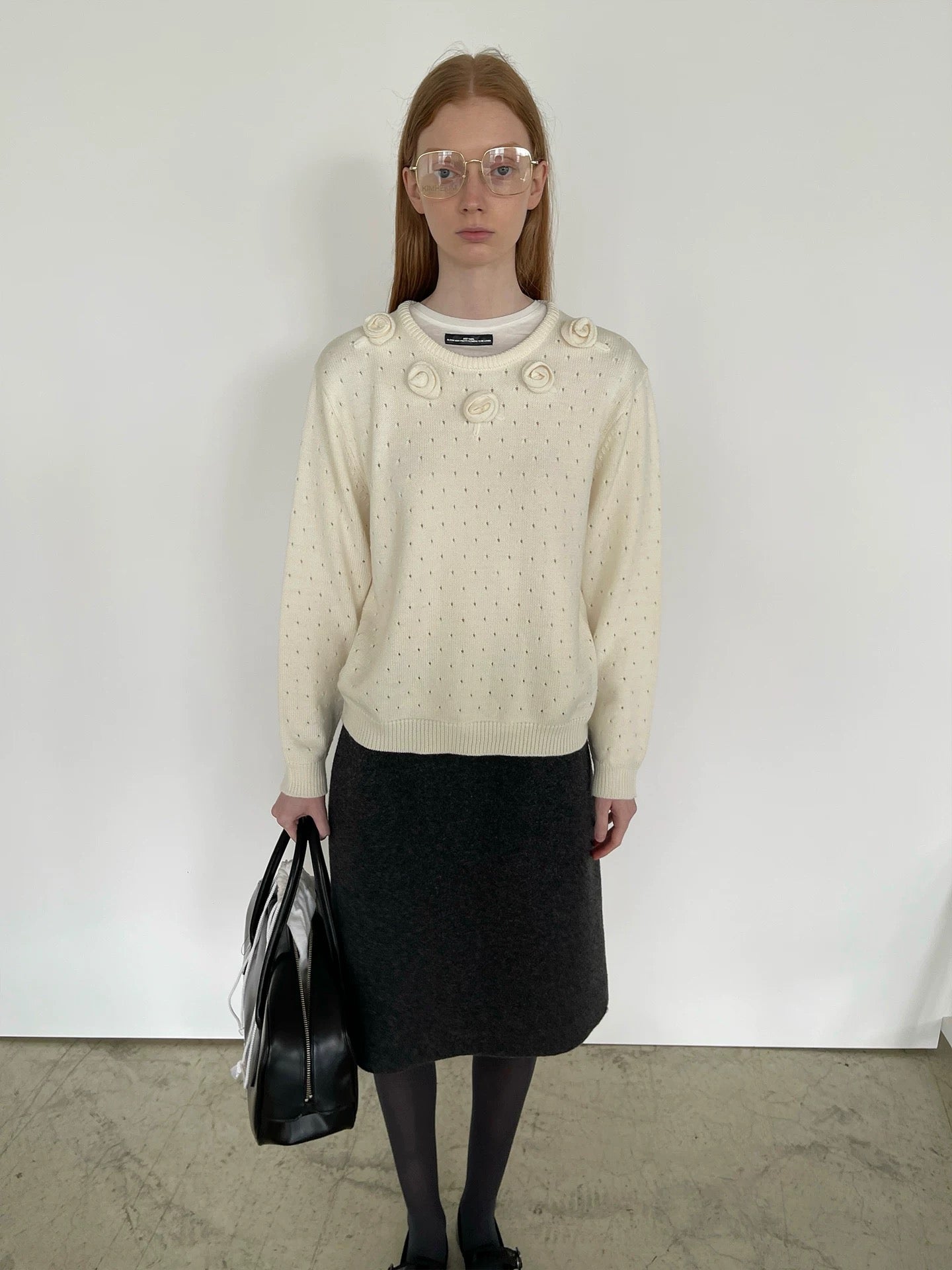 PFF GIRL. Original Design Floral Pullover Sweater