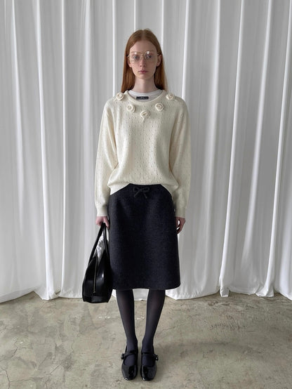 PFF GIRL. Original Design Floral Pullover Sweater