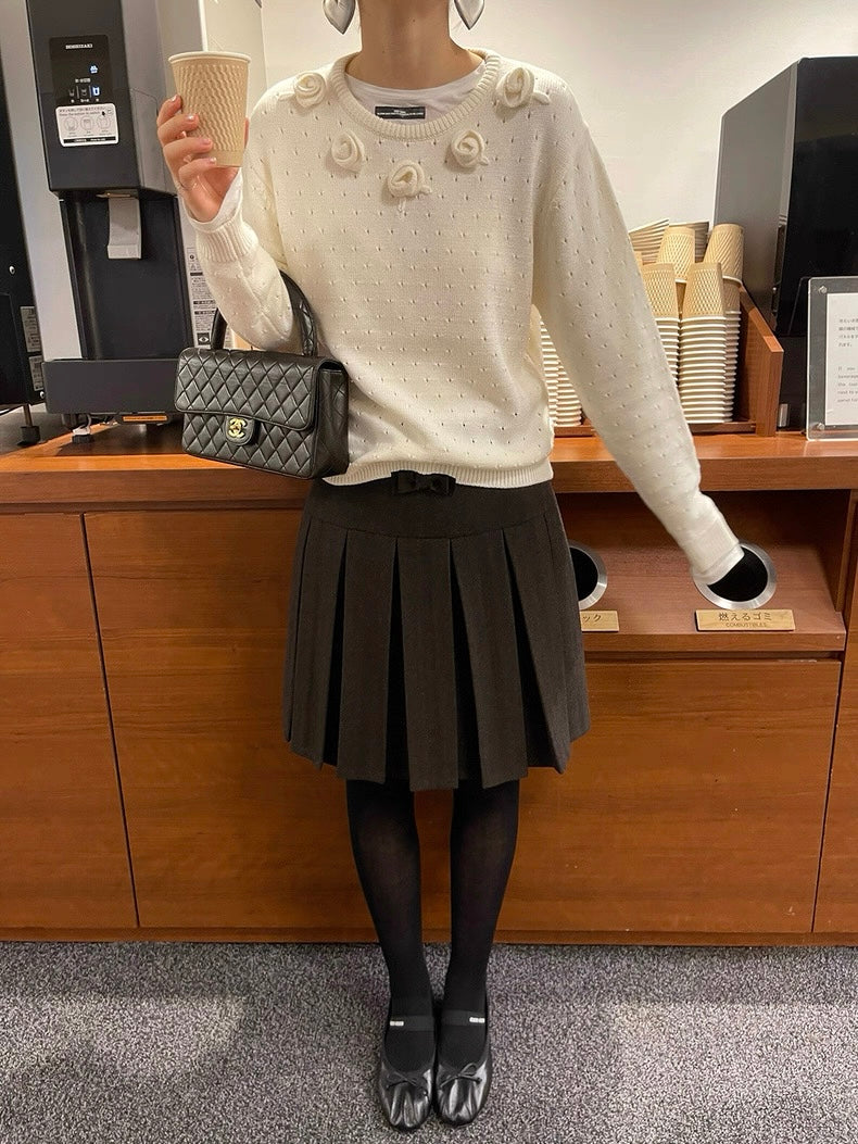 PFF GIRL. Original Design Floral Pullover Sweater