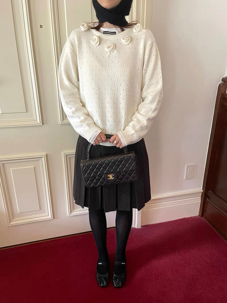 PFF GIRL. Original Design Floral Pullover Sweater