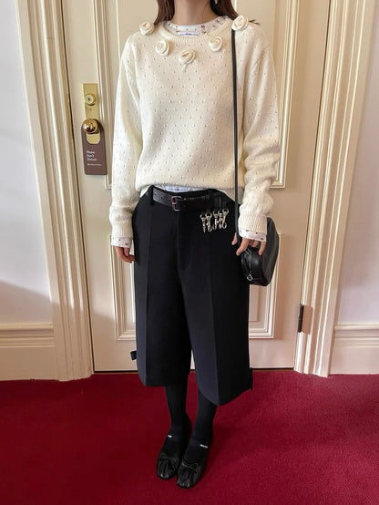 PFF GIRL. Original Design Floral Pullover Sweater