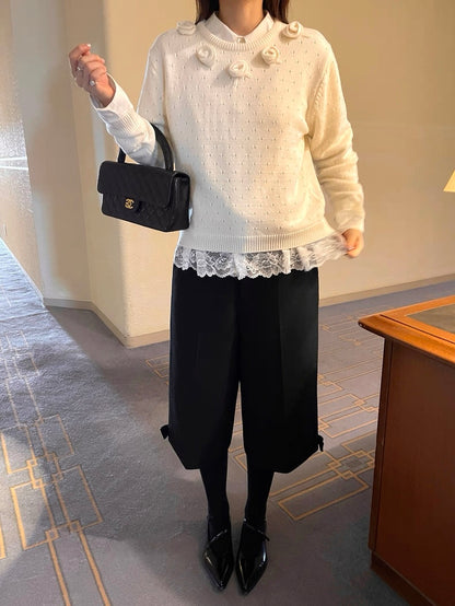 PFF GIRL. Original Design Floral Pullover Sweater