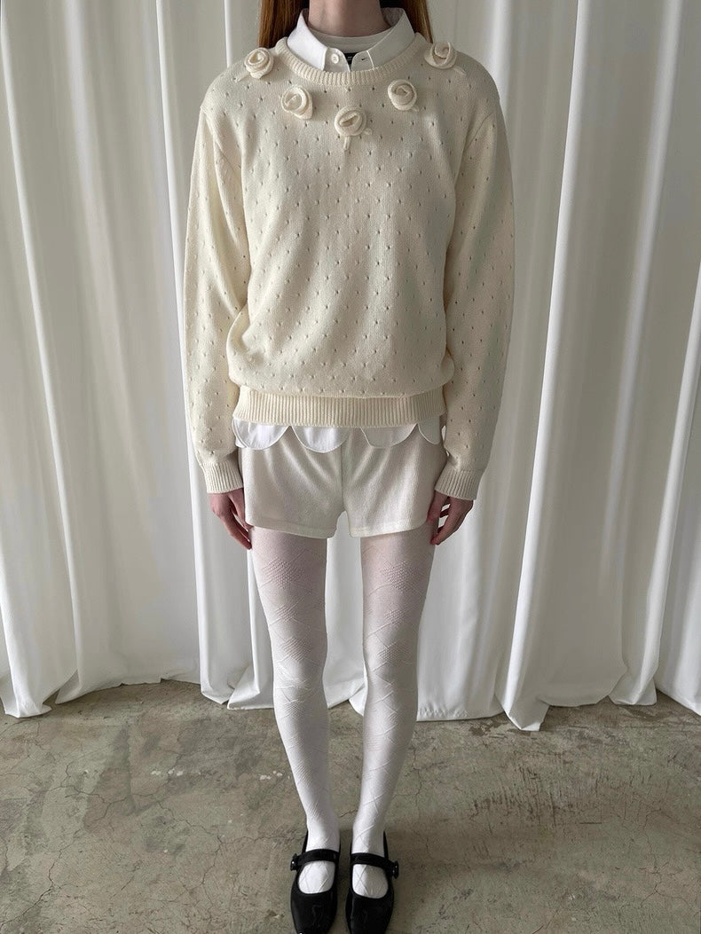 PFF GIRL. Original Design Floral Pullover Sweater