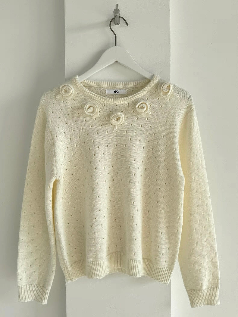 PFF GIRL. Original Design Floral Pullover Sweater