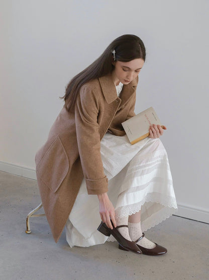 Kissgarnet. Original Design Floral Embroider Blouse & Skirt Set