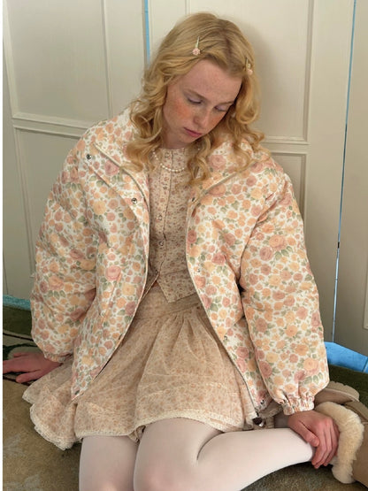 Papi Lav. Original Design Floral Lace Tulle Puff Mini Skirt