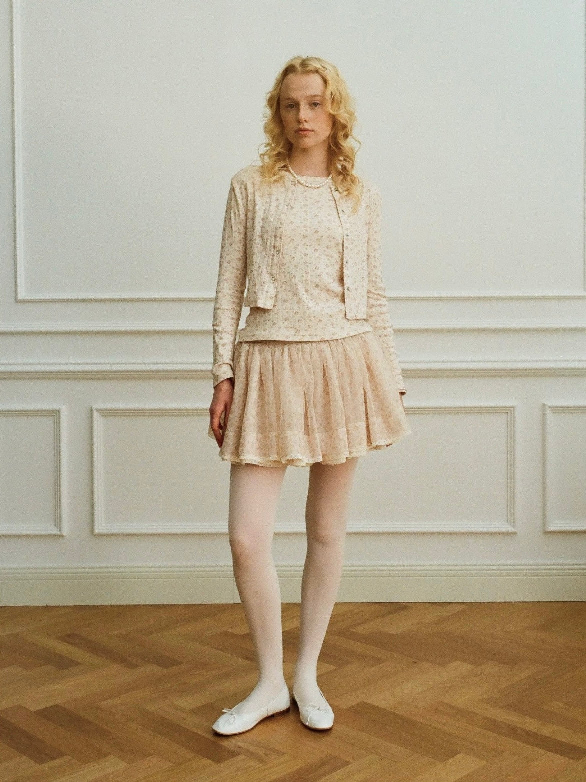 Papi Lav. Original Design Floral Lace Tulle Puff Mini Skirt