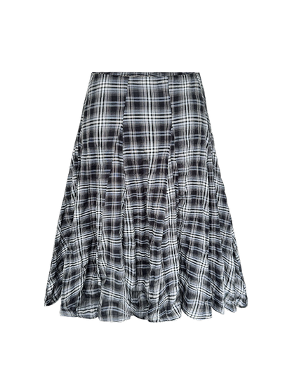 Narrator. Original Design Sleeveless Bow Top & Gingham Midi Skirt Set