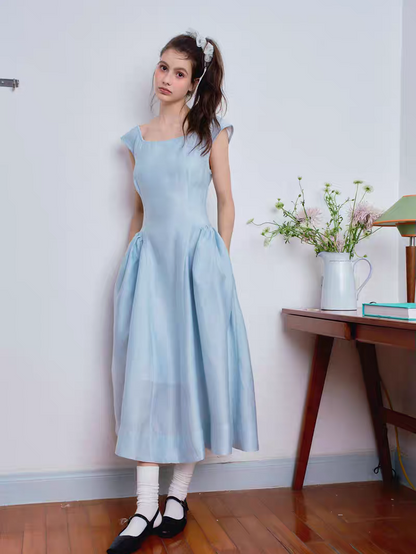Ffringe. Original Design Asymmetrical Shoulder Detachable Bow Tie Maxi Dress