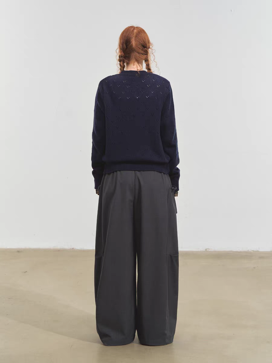 SOMESOWE. Original Design Vintage Plaid Tie Cardigan