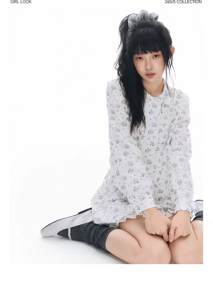 NAPSNAPS. Original Design Horse Print Shirt & Bubble Hem Skirt Set