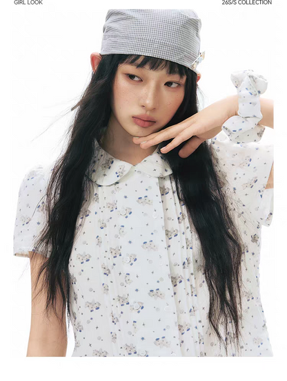 NAPSNAPS. Original Design Horse Print Shirt & Bubble Hem Skirt Set