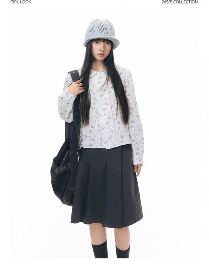NAPSNAPS. Original Design Horse Print Shirt & Bubble Hem Skirt Set
