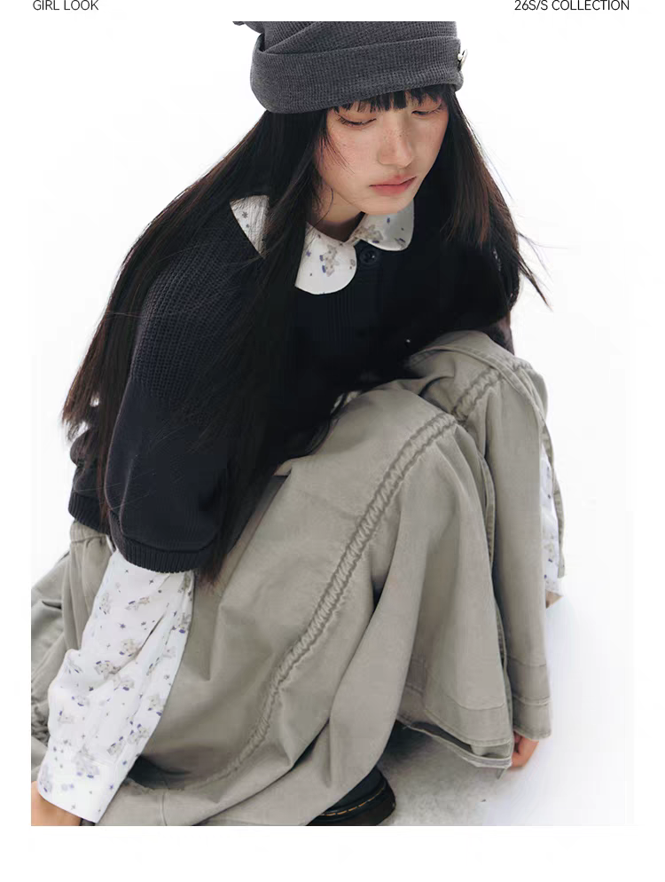 NAPSNAPS. Original Design Horse Print Shirt & Bubble Hem Skirt Set