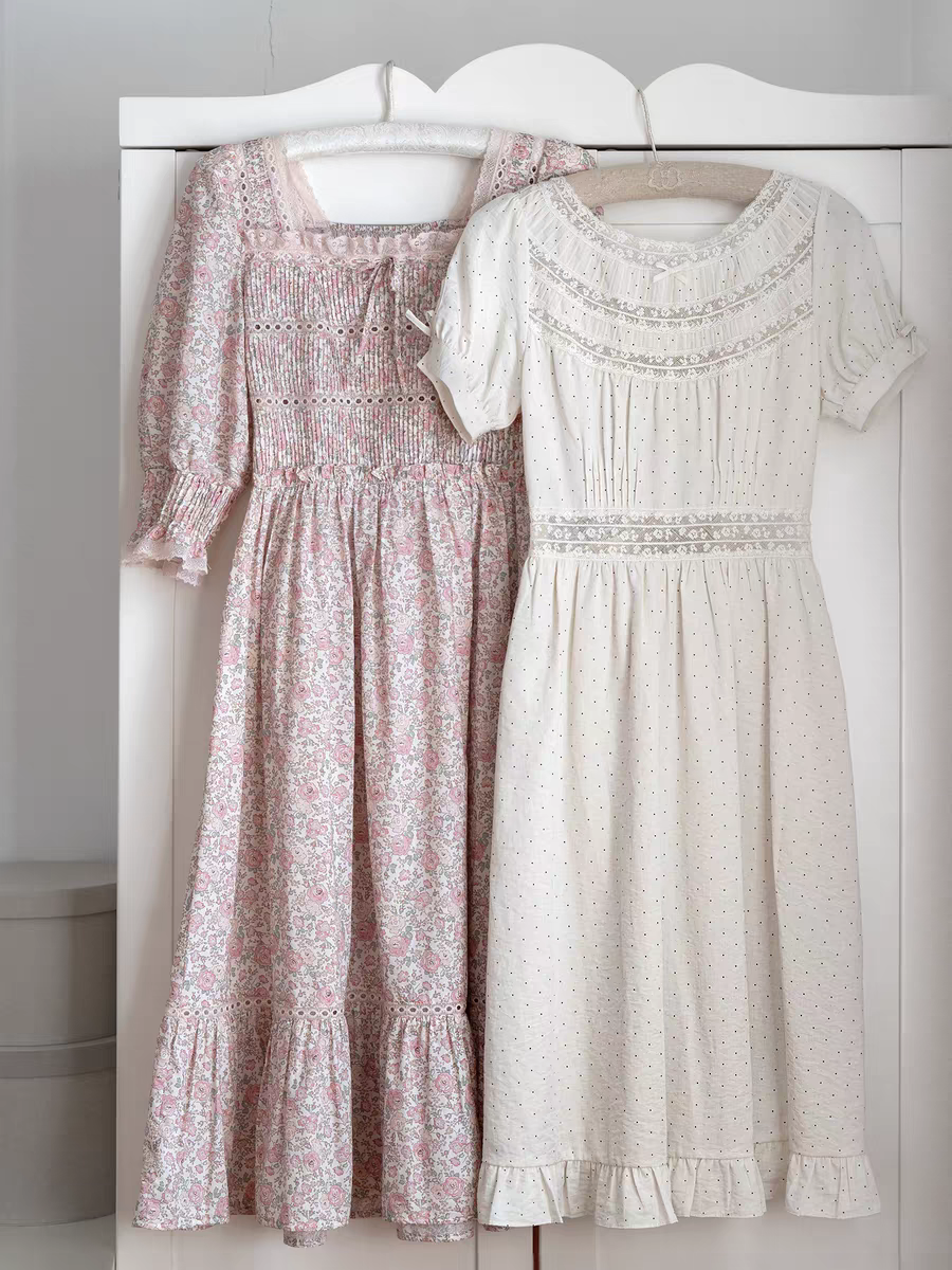 Kissgarnet. Original Design Polka Dot Cutout Lace Dress