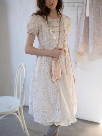 Kissgarnet. Original Design Polka Dot Cutout Lace Dress
